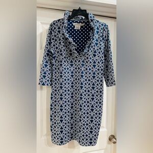 Gretchen Scott 3/4 sleeve jersey Ruffleneck dress